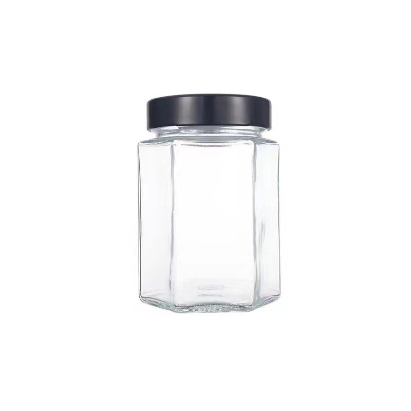 Hexagonal bottle with high lid220ml/7.44oz